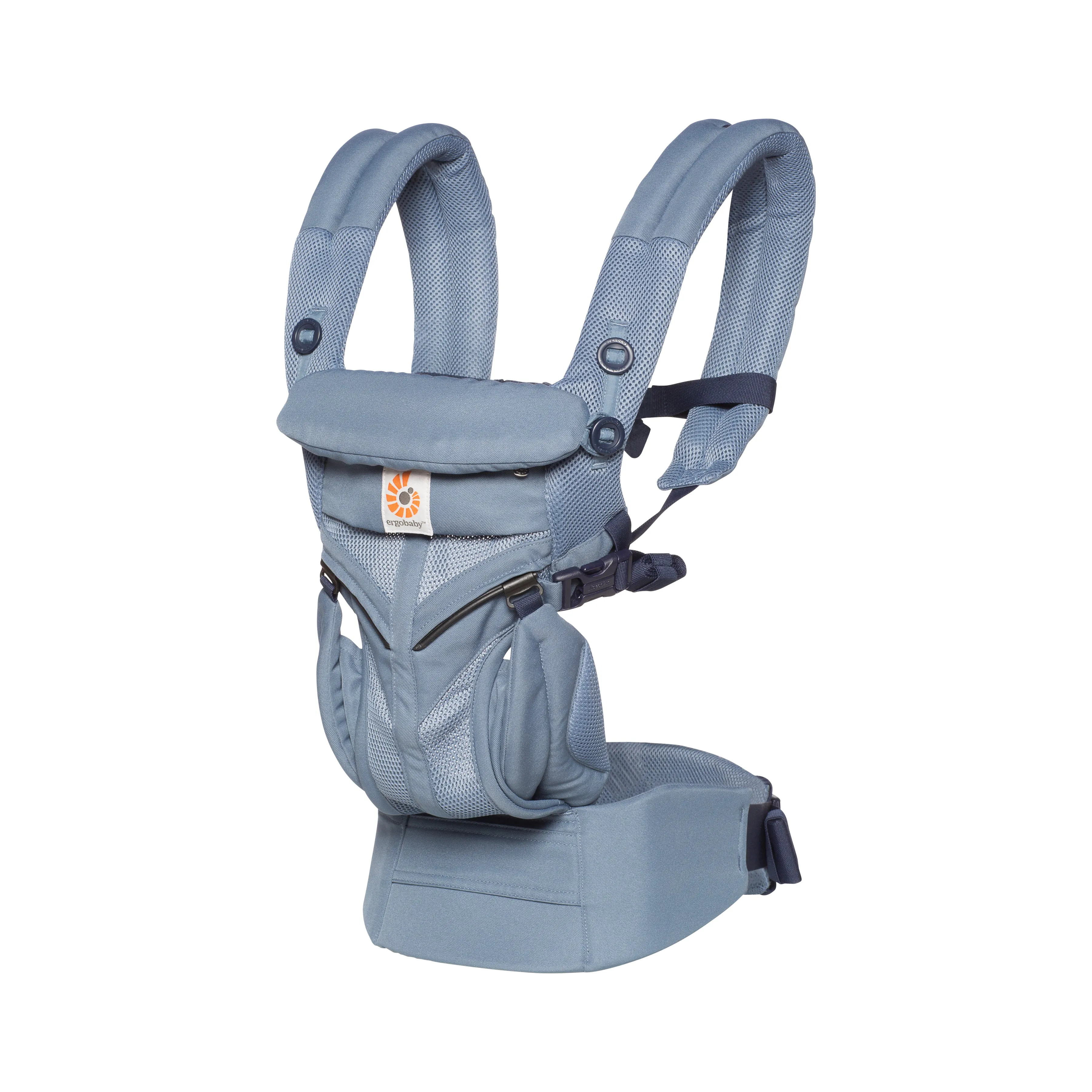 [1 year local warranty] Ergobaby Omni 360 Cool Air Mesh Baby Carrier - Oxford Blue