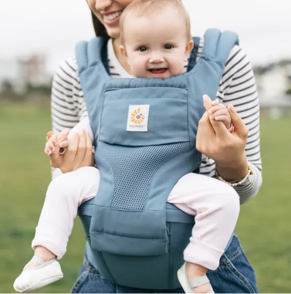 [10 year local warranty] Ergobaby Hip Seat Cool Air Mesh Baby Carrier - Oxford Blue