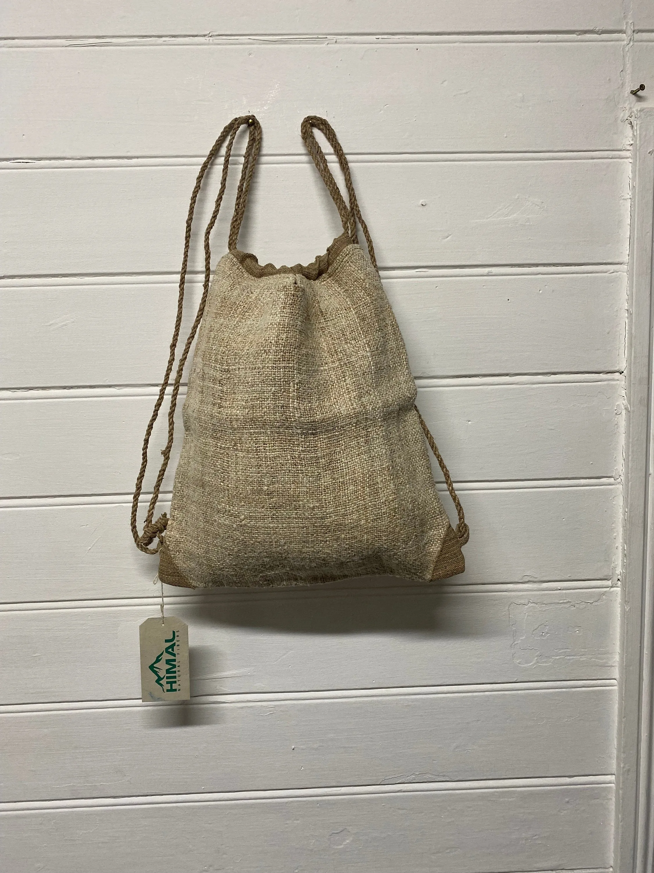 100% Hemp tote & drawstring bag with handle