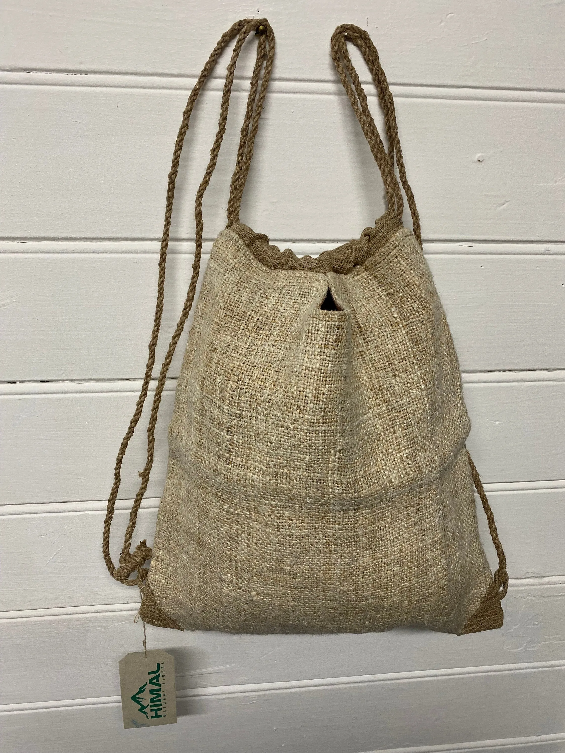 100% Hemp tote & drawstring bag with handle