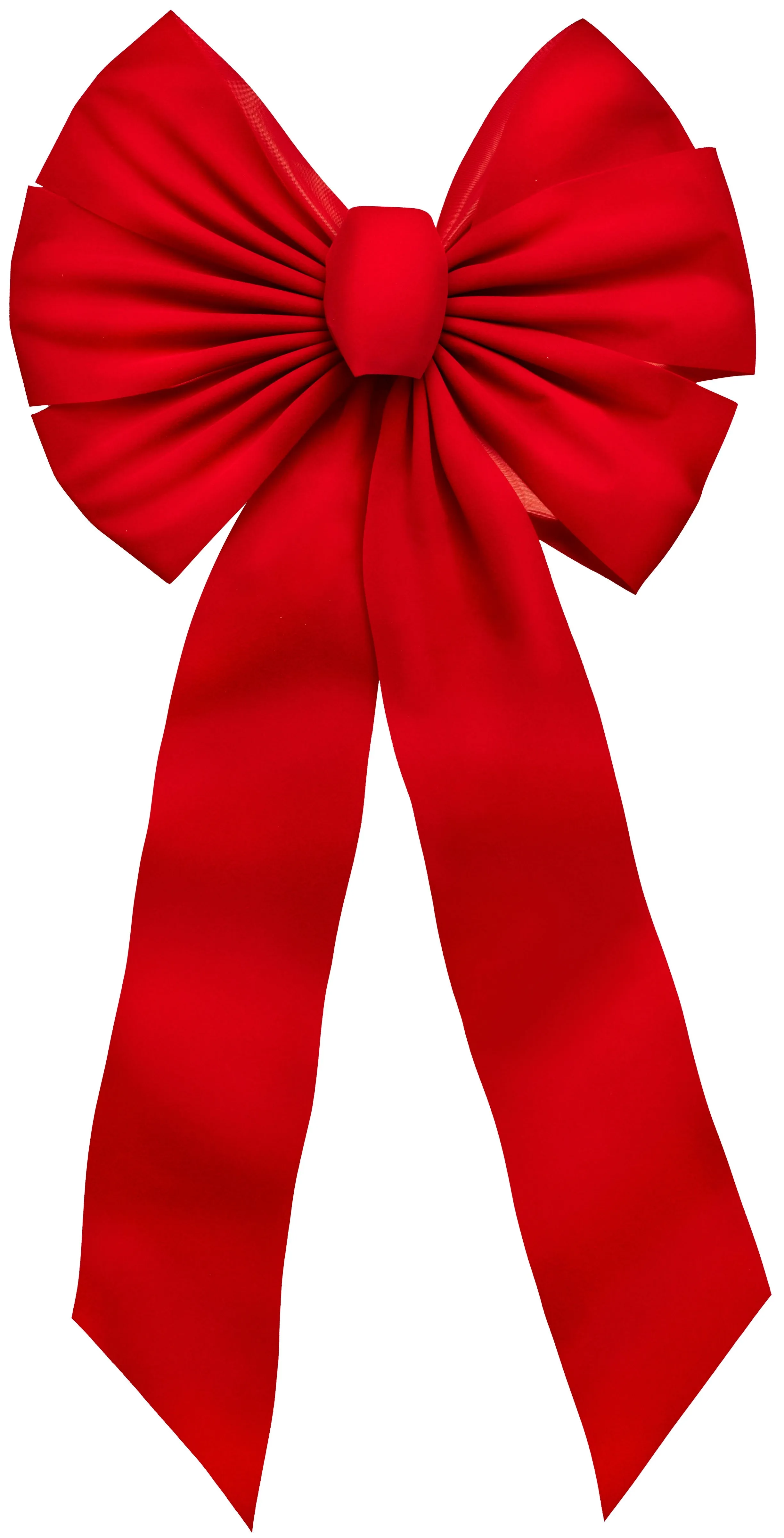 14" x 28" Deluxe 7-Loop Red Embossed Velvet Christmas Bow