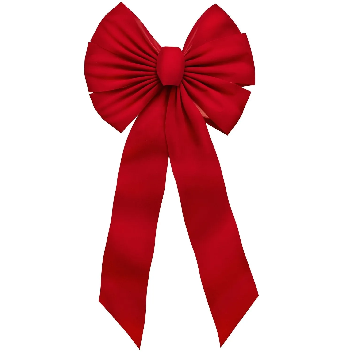 14" x 28" Deluxe 7-Loop Red Embossed Velvet Christmas Bow