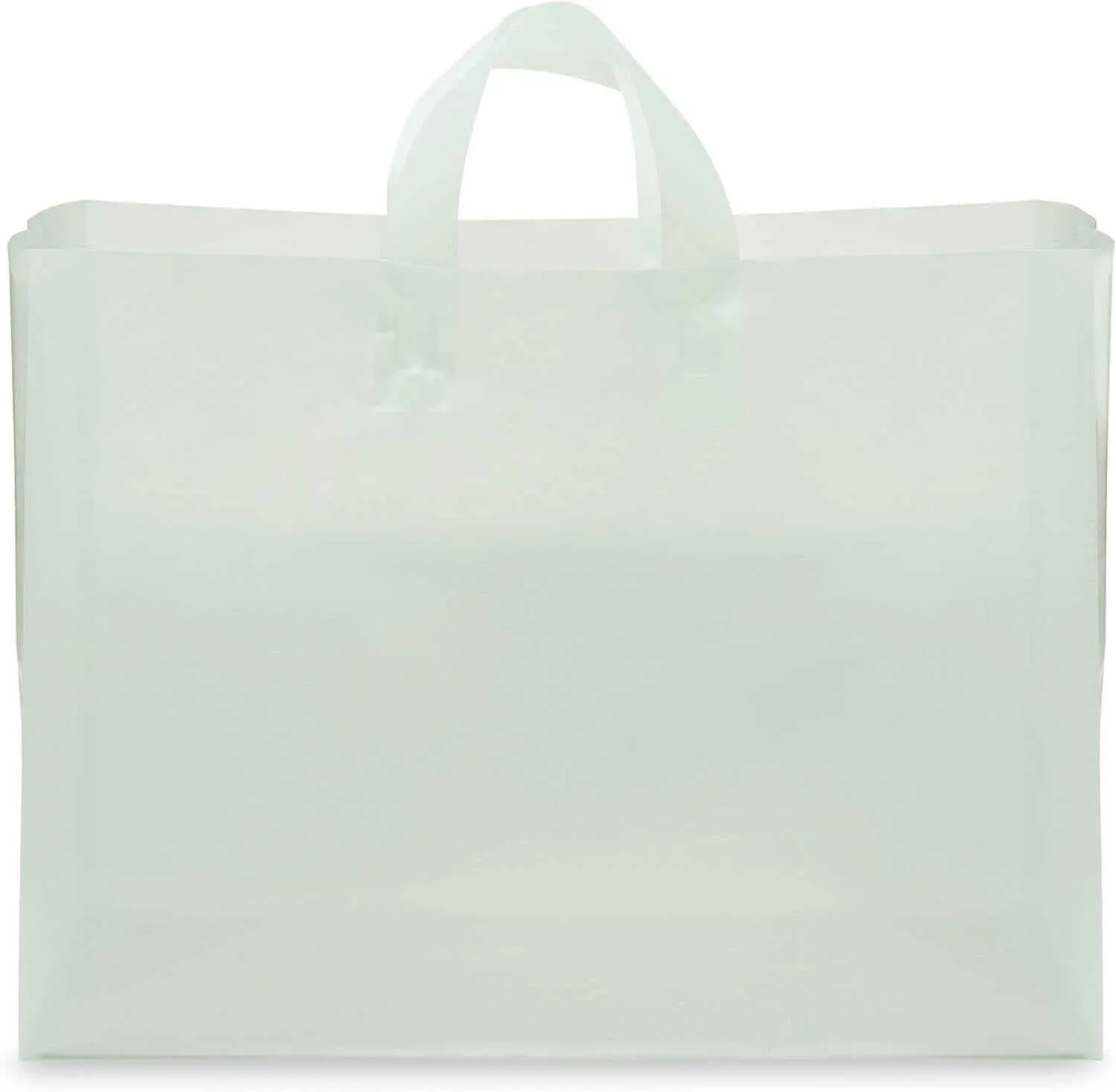 16x6x12 Large Frosted Mint Plastic Bags with Handles