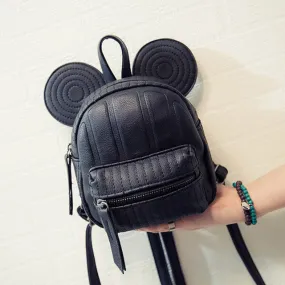 2016 New Women's Leather Backpack Cartoon children backpacks mini back pack backpacks for teenage girls small mouse New Style