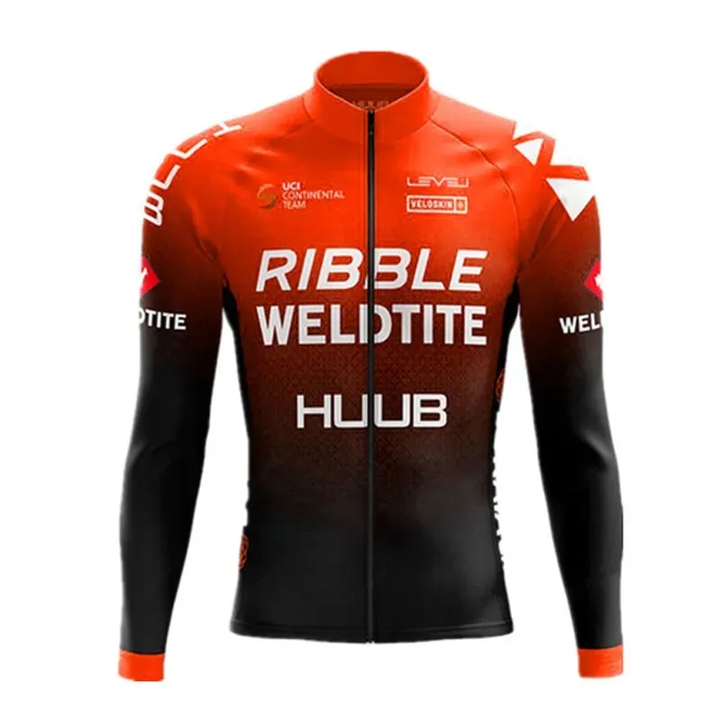 2023 HUUB Cycling Jersey  Autumn Riding Long Sleeves Men's Cycling Bib Set Bicycle Clothing Spring MBT Breathable Bike Clothes