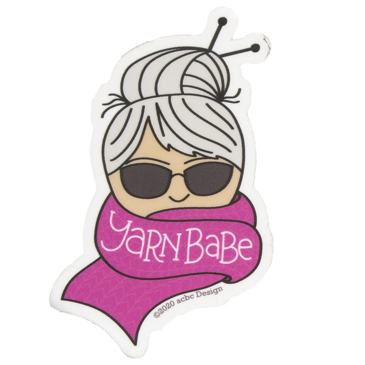 acbc Design Yarn Babe Collection - Pink Scarf - Vinyl Sticker