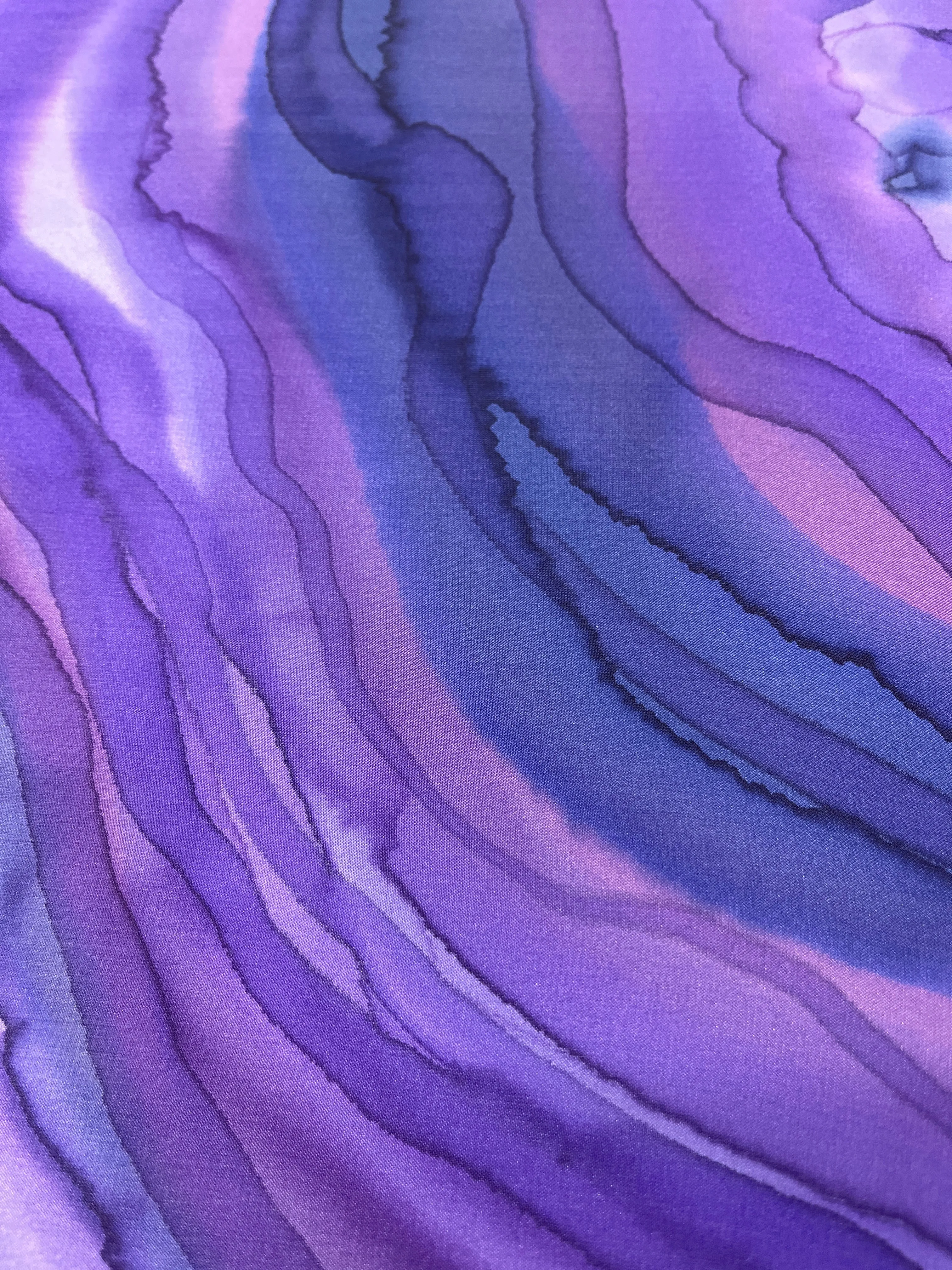 “Amethyst Geode" - Hand-dyed Silk Scarf - $130