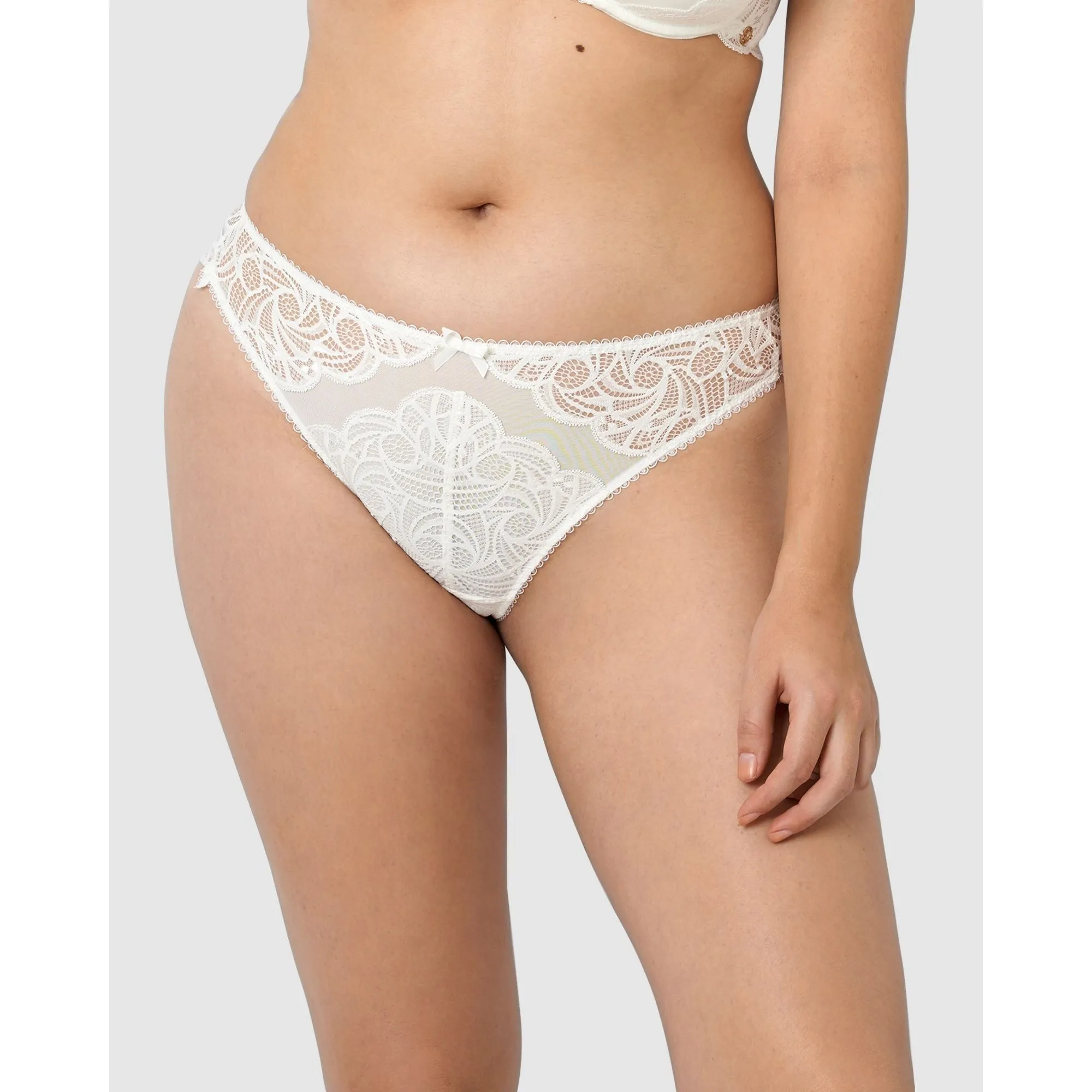 Ariane Lace Brazilian Cut Brief-Ivory