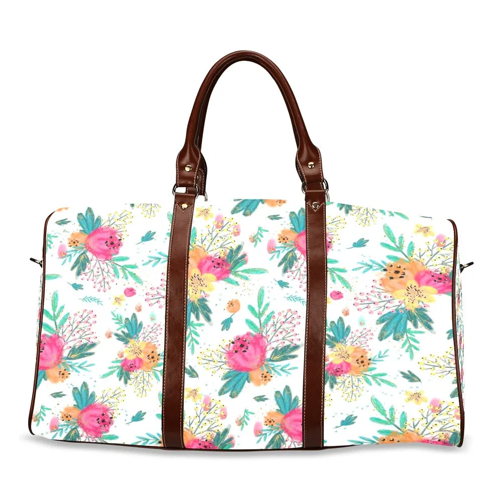 Australian Floral Waterproof Travel Bag/Small (Model 1639)