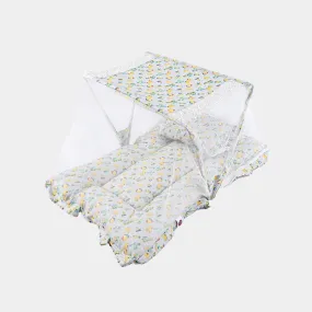 Baby Care Square Bed With Net | Grey