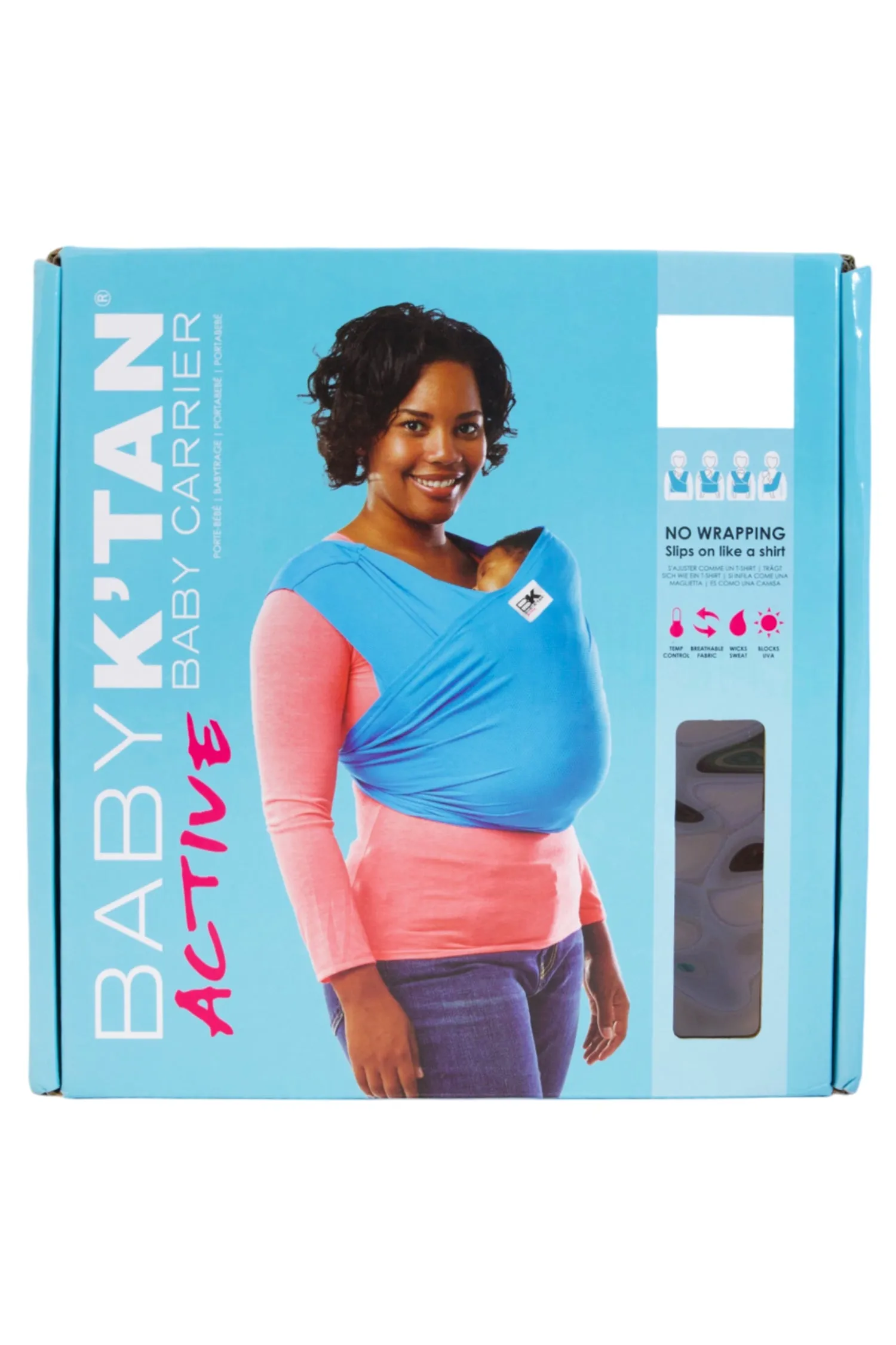 Baby K'tan Active Oasis Baby Carrier - Blue/Turquoise - XS