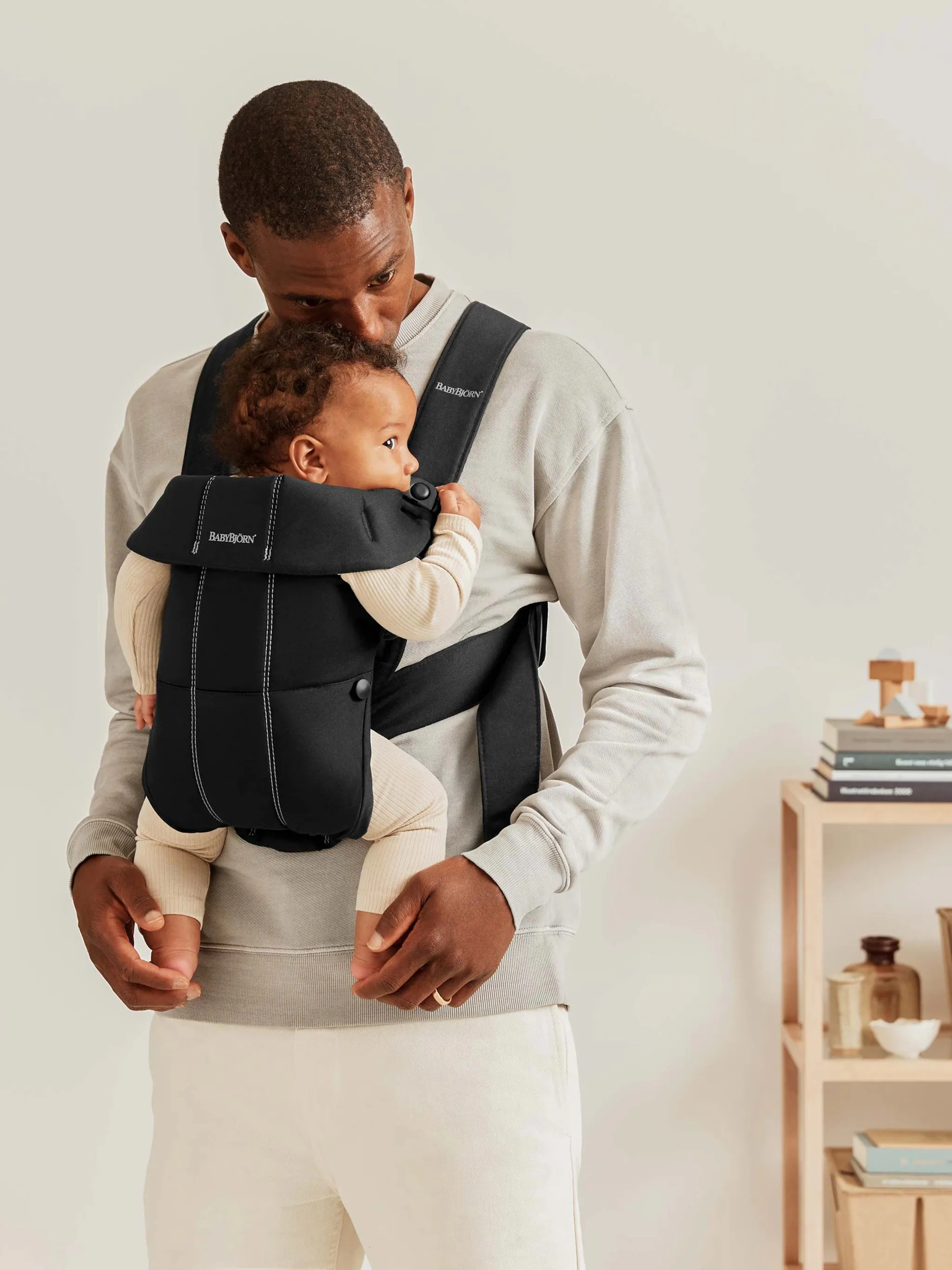 BabyBjorn Draagzak Mini Cotton Mix Zwart