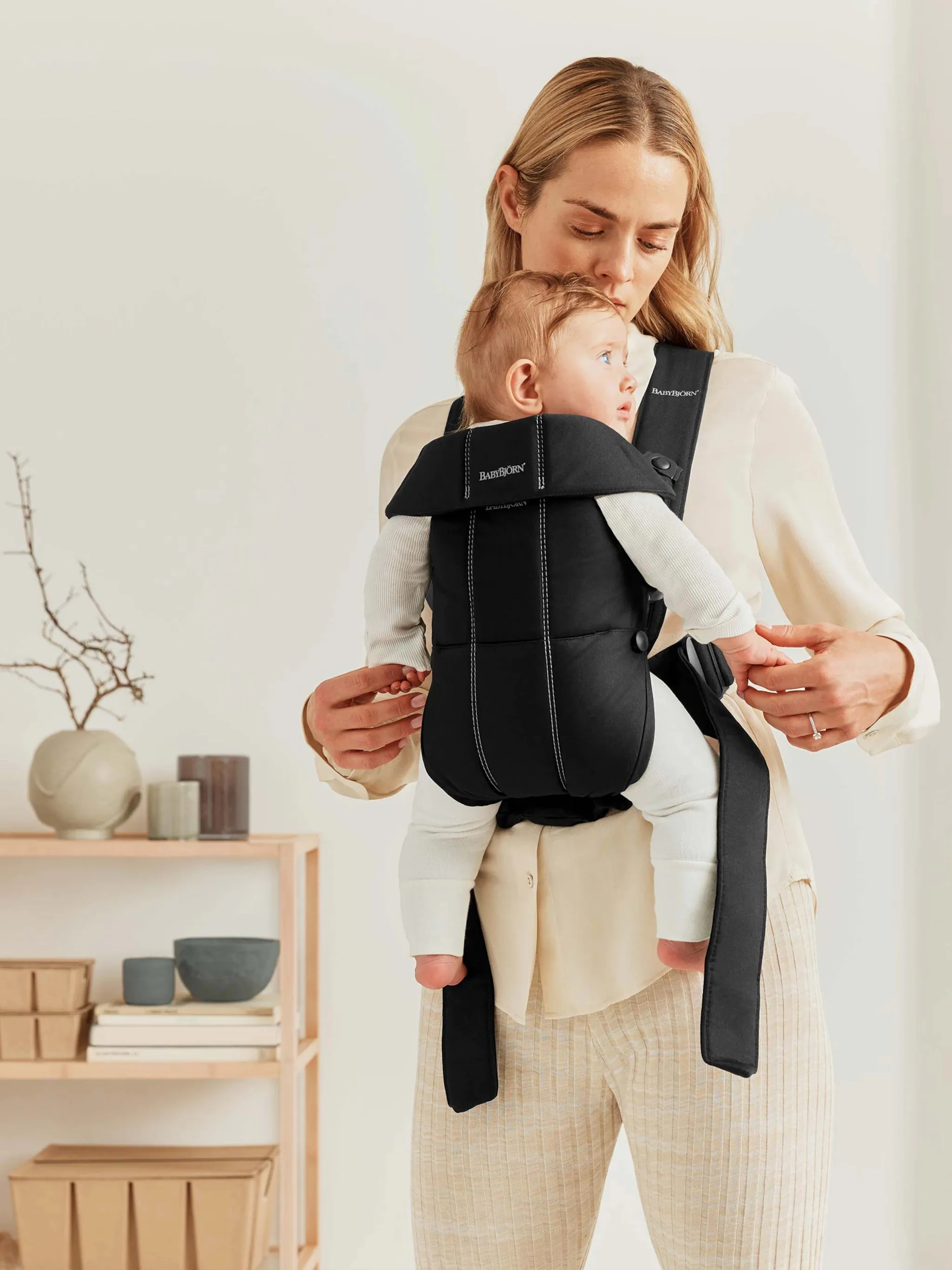 BabyBjorn Draagzak Mini Cotton Mix Zwart