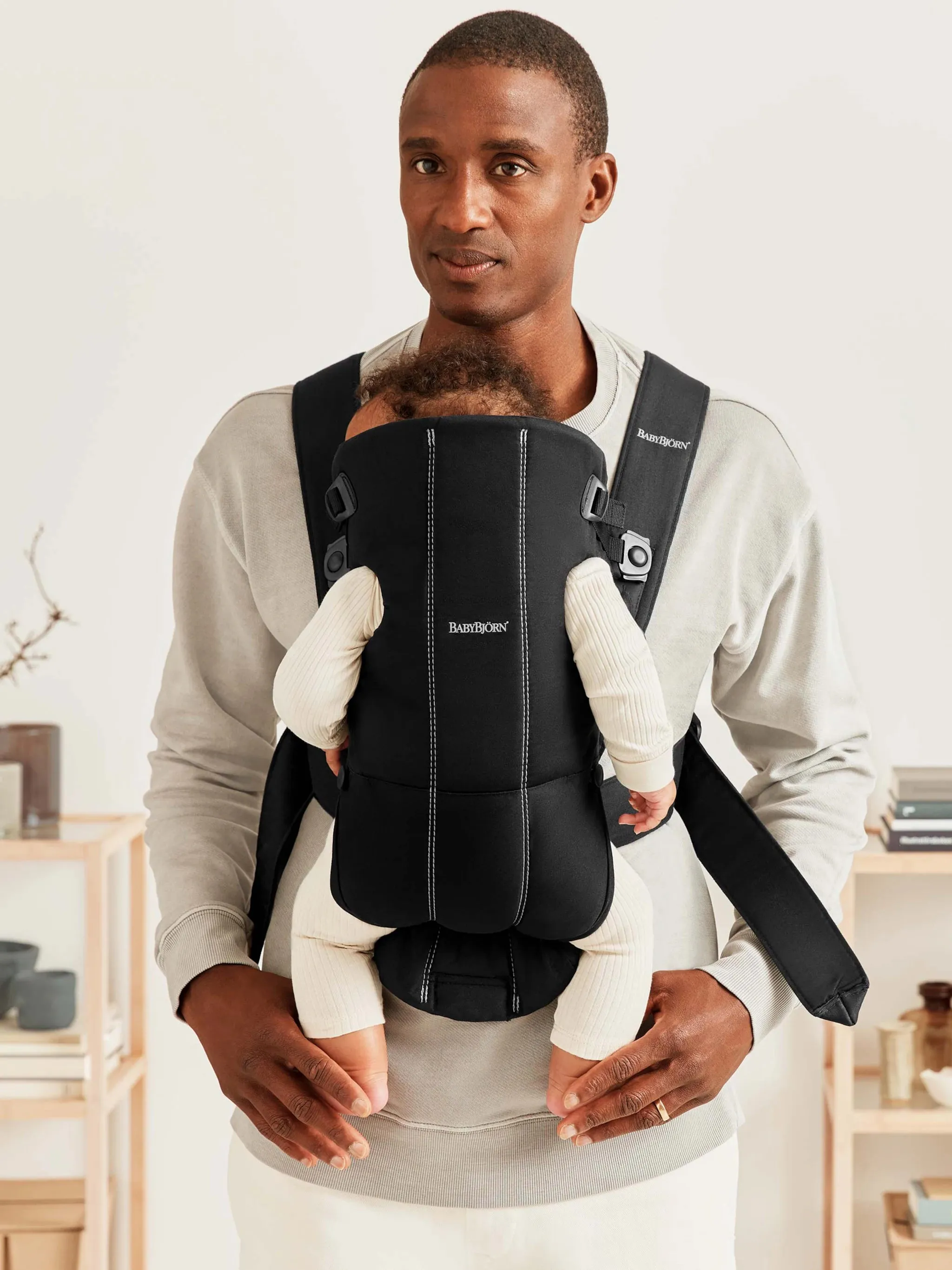 BabyBjorn Draagzak Mini Cotton Mix Zwart