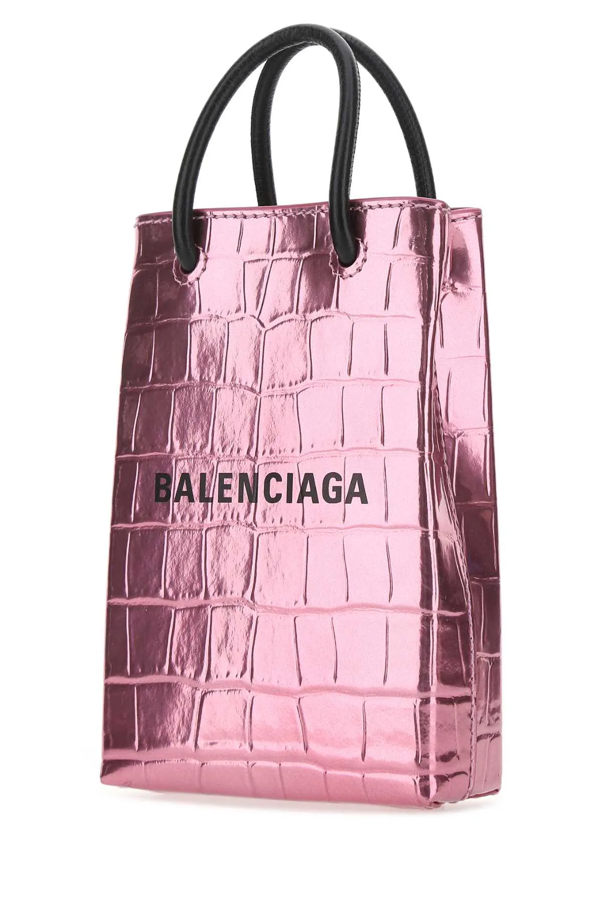 Balenciaga Logo Printed Mini Shopping Bag