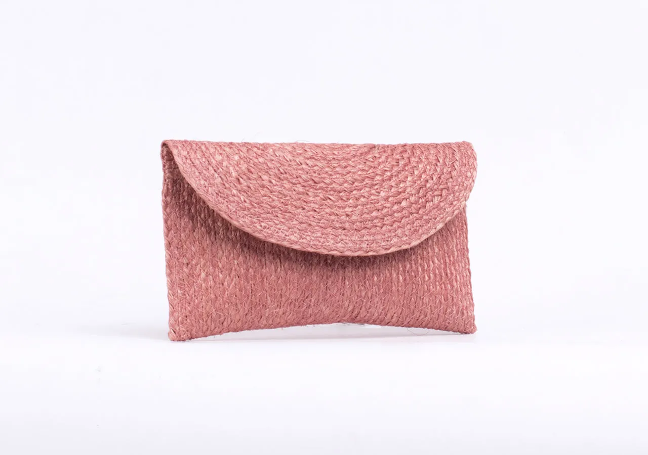 Bangkok Craft - Sisal Mini Clutch Bag (Rose)