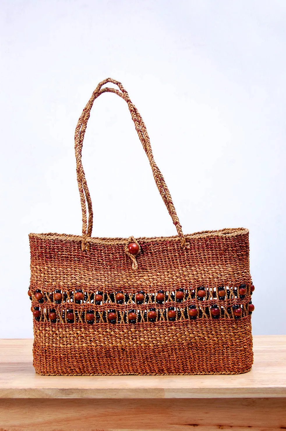 BangSai - Straw Bead Tote Bag