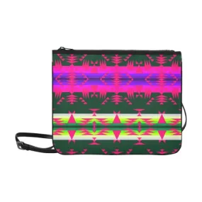 Between the Mountains Deep Lake Sunset Slim Clutch Bag