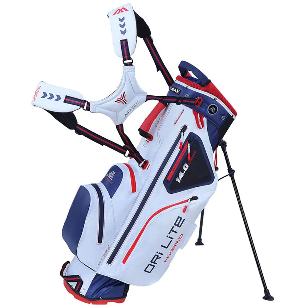 Big Max Dri-Lite Hybrid Stand Bag - White/Navy/Red