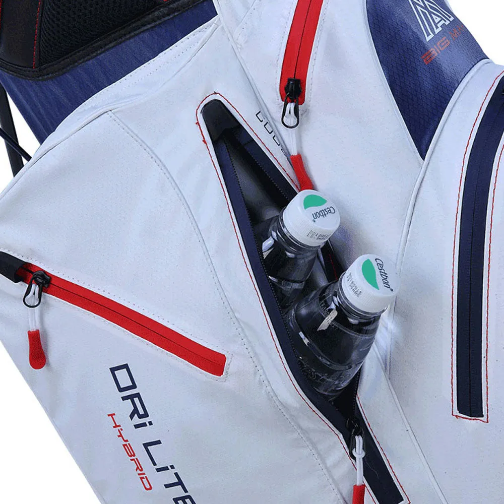 Big Max Dri-Lite Hybrid Stand Bag - White/Navy/Red