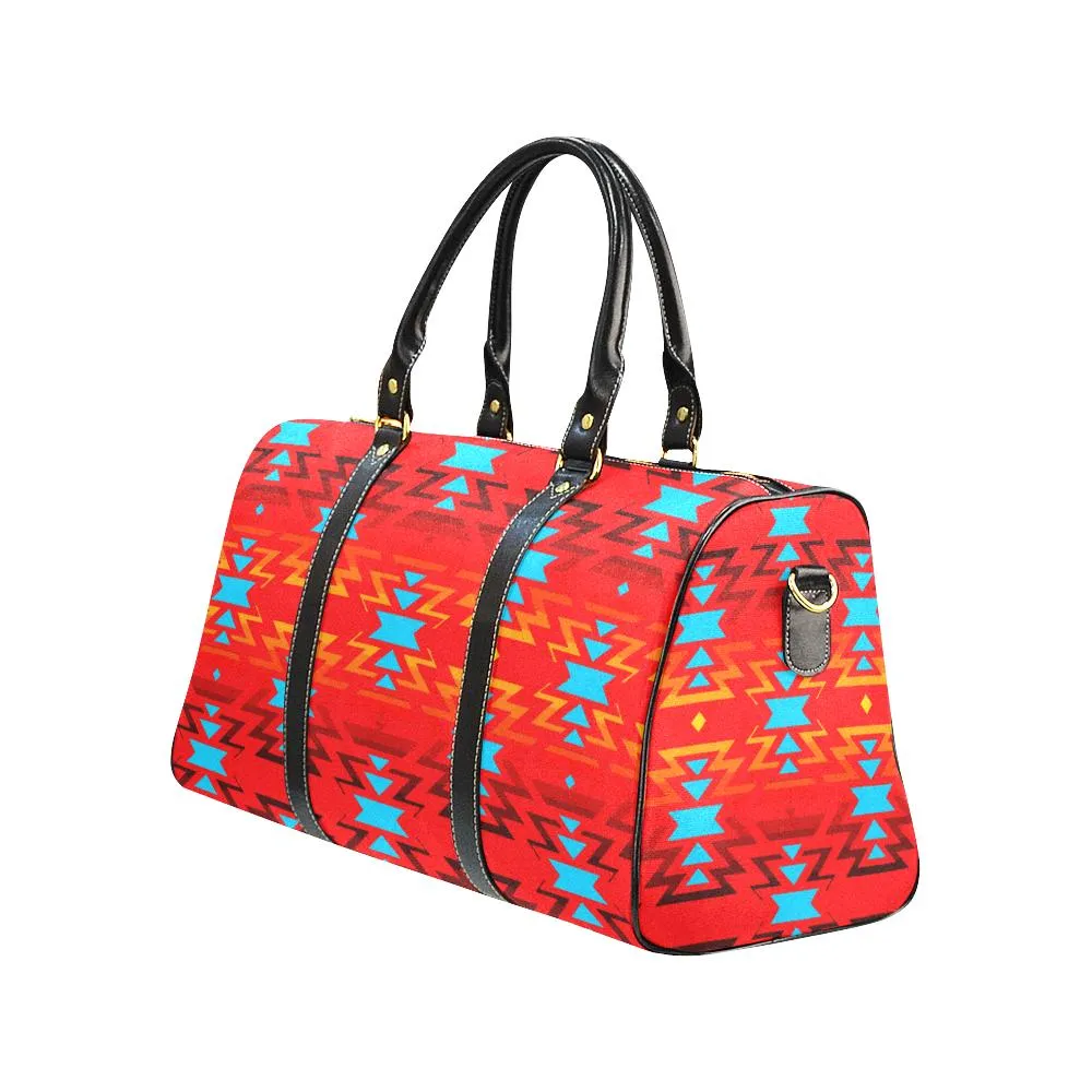 Big Pattern Fire Colors and Sky Sierra Waterproof Travel Bag