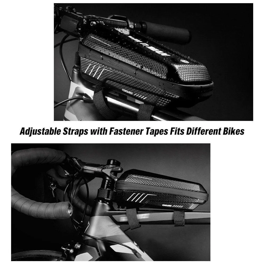 Bike Frame Bag Rainproof Bike Top Tube Bag Bicycle Bag Cycling Frame Pack with Double Zipper Design