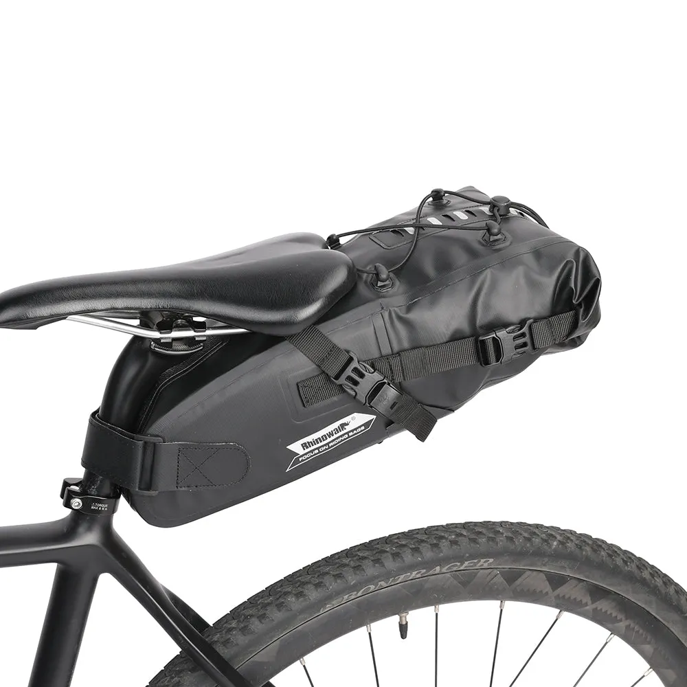 Bike Seat Bag, Bicycle Saddle Bag Under Seat 3D Shell Cycling Seat Pack for Mountain Road Bikes Black