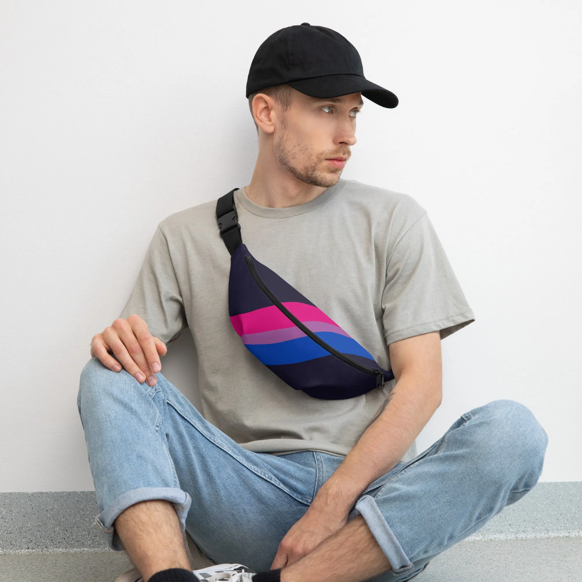 Bisexual Pride Flag Diagonal Fanny Pack/Bum Bag