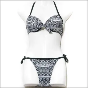 Black &  White Texture Bikini set