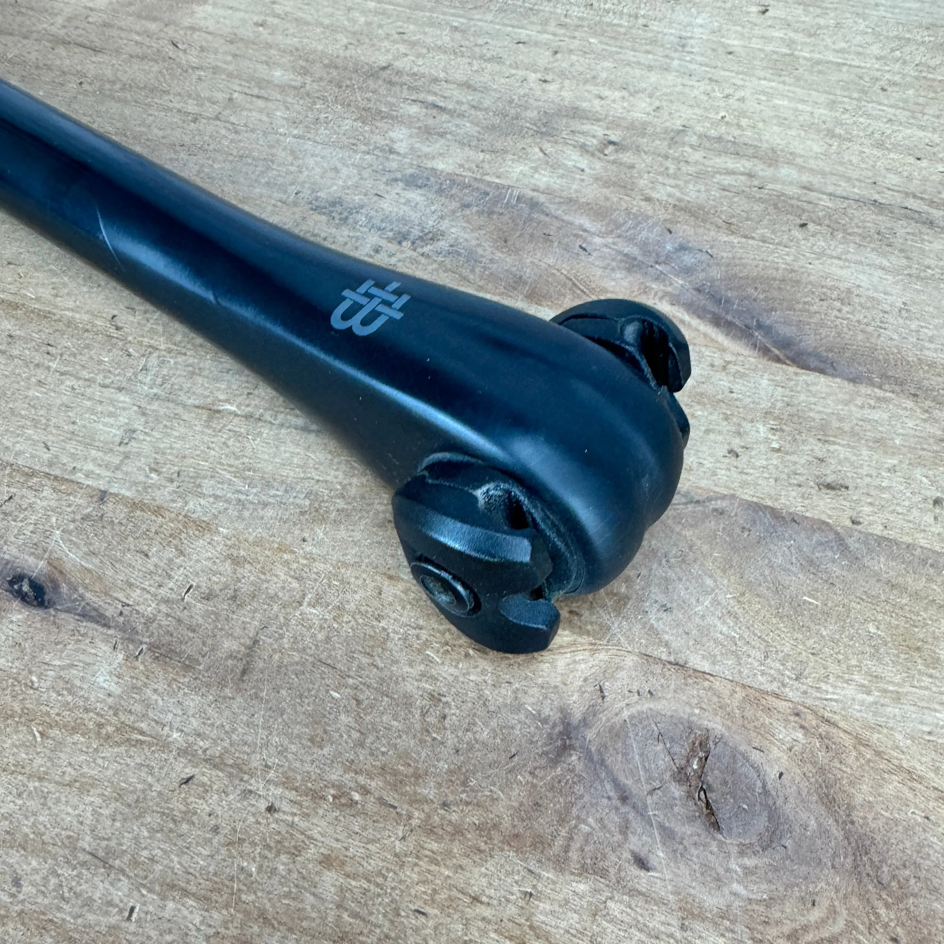 Black Inc 27.2mm x 350mm Zero Offset Carbon Bike Seatpost 200g