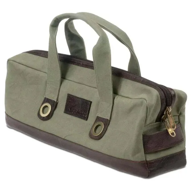 Boldric Chef Carryall Green Canvas with Brown Leather Trim