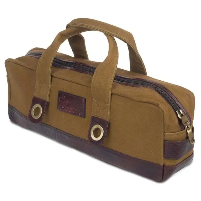 Boldric Chef Carryall Green Canvas with Brown Leather Trim