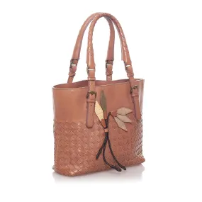 Bottega Veneta Intrecciato Leather Handbag (SHG-hCUFvY)