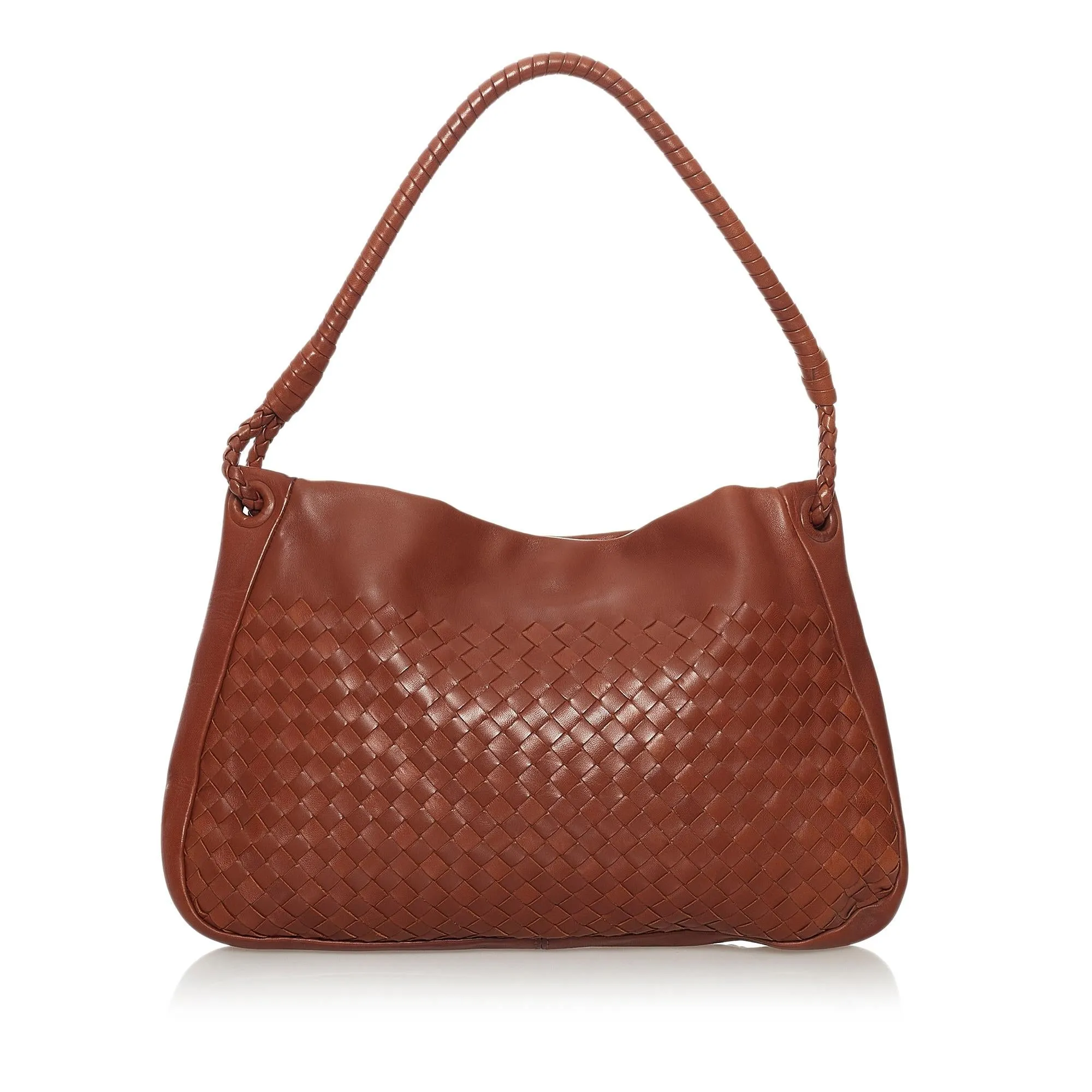 Bottega Veneta Intrecciato Leather Shoulder Bag (SHG-31756)