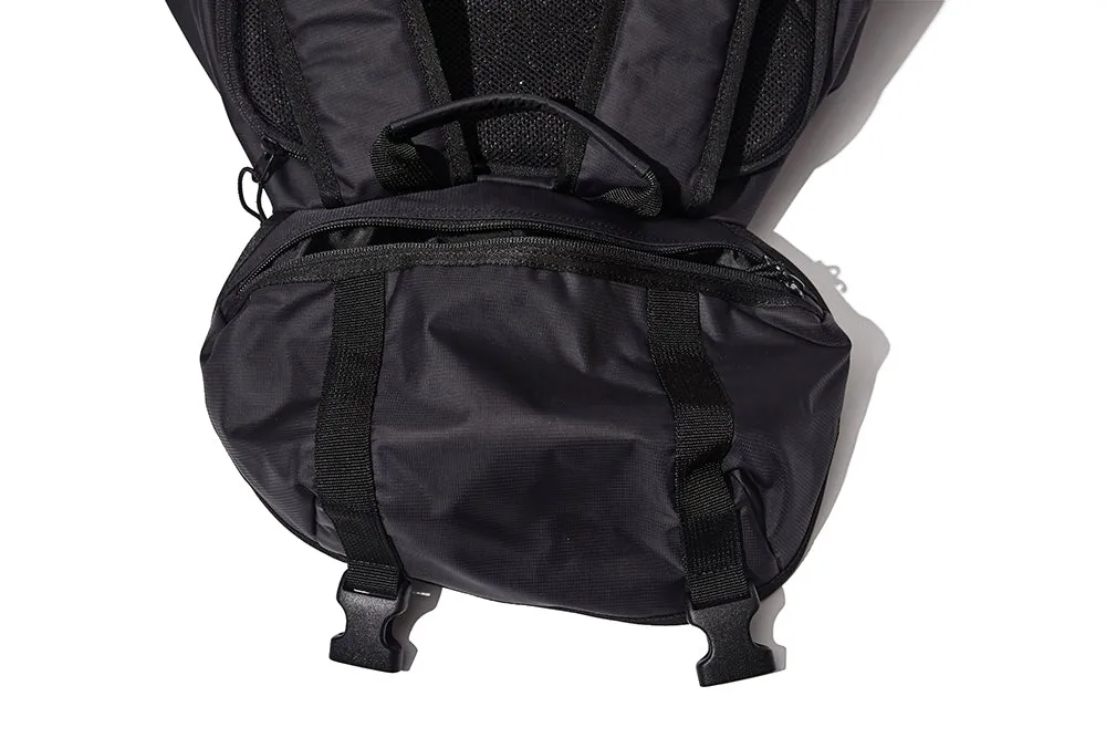 BSRABBIT TWO POCKET BACK PACK BLACK