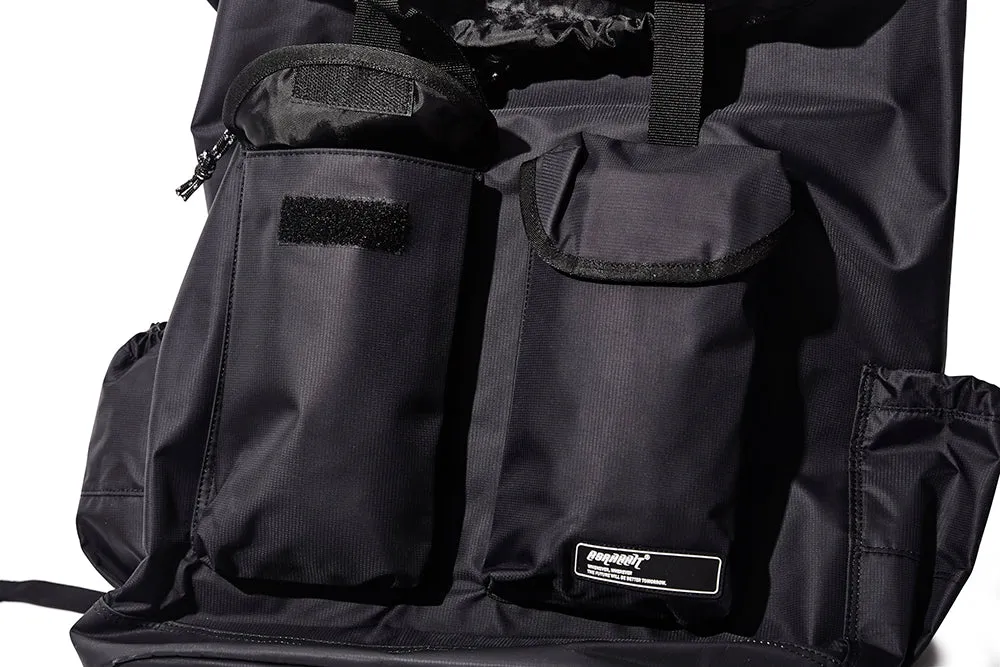 BSRABBIT TWO POCKET BACK PACK BLACK