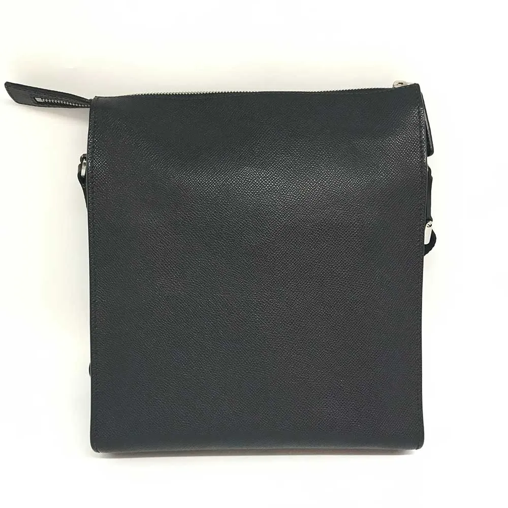 Bvlgari Leather Messenger Bag Black