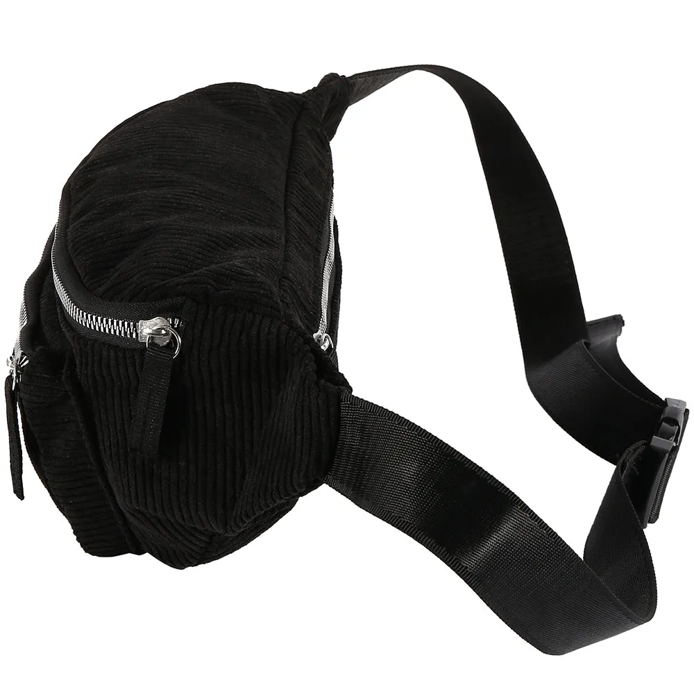 Canvas Waist Bag Unisex Zipper Chest Bag