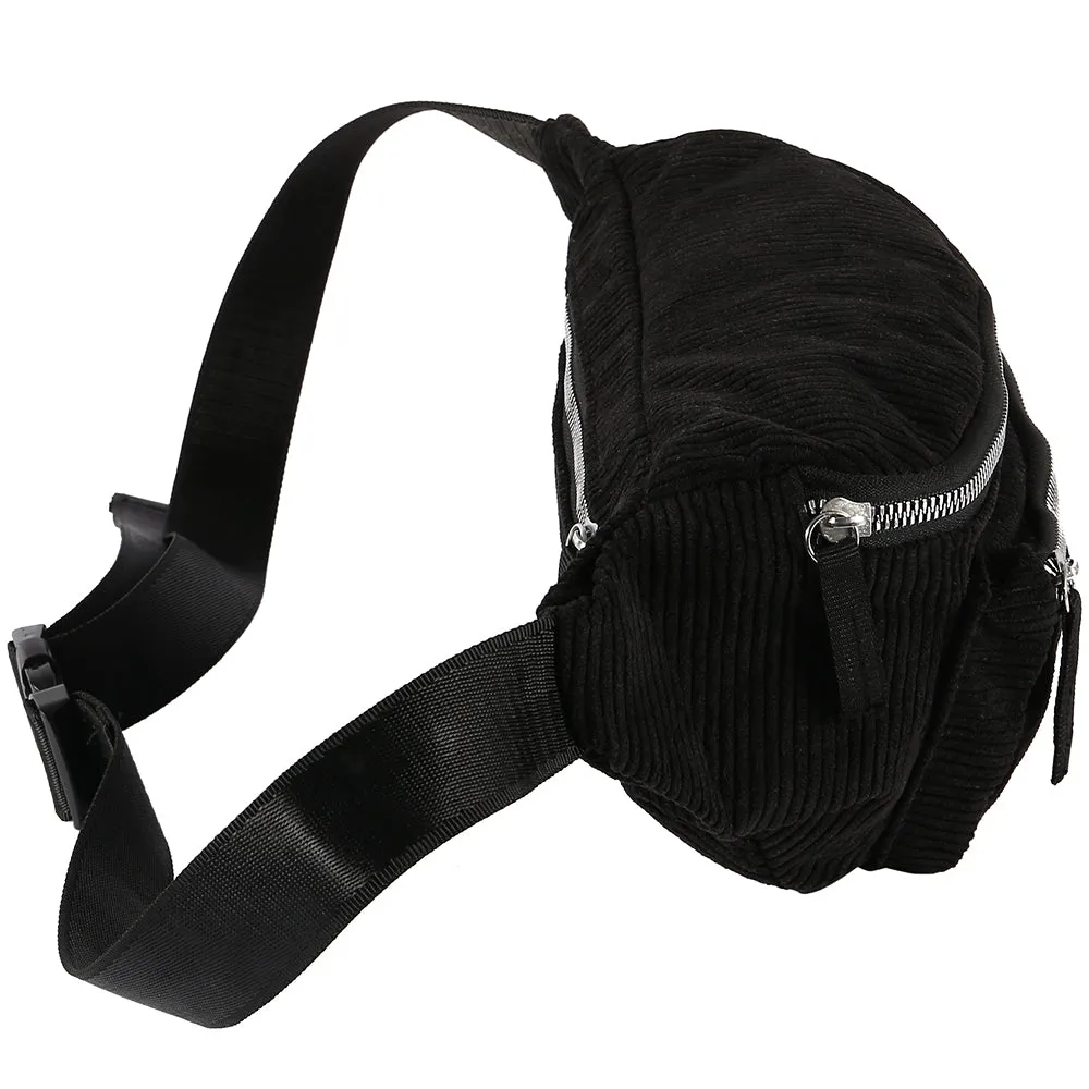 Canvas Waist Bag Unisex Zipper Chest Bag