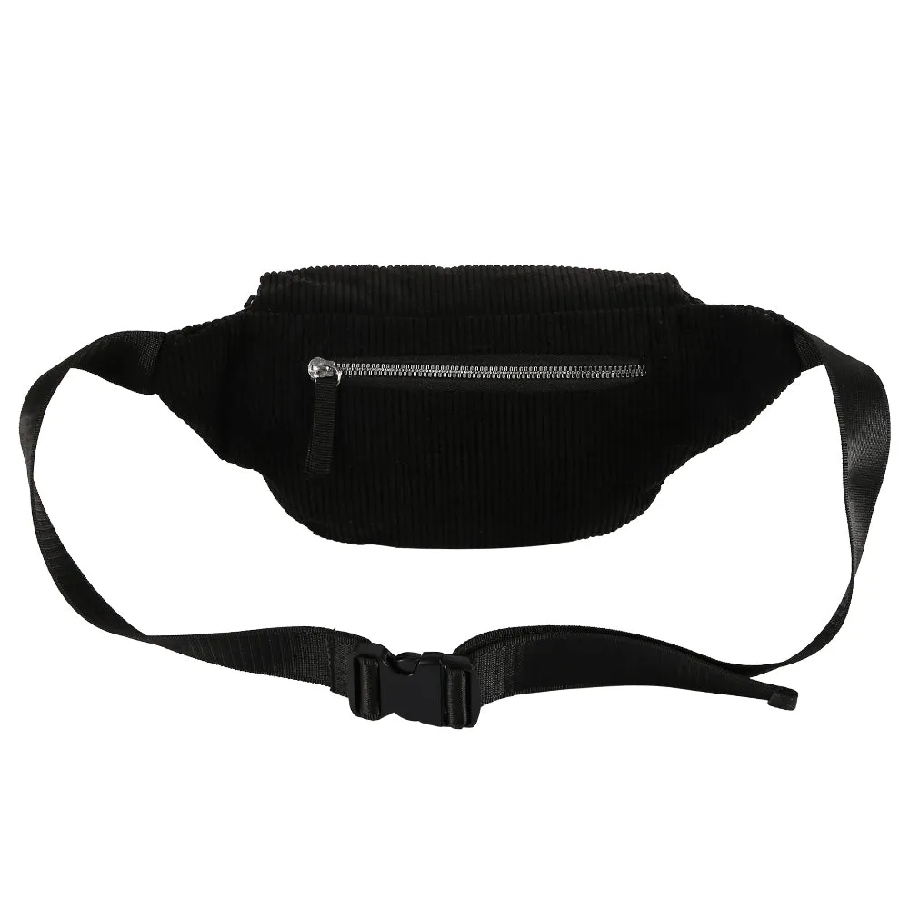 Canvas Waist Bag Unisex Zipper Chest Bag