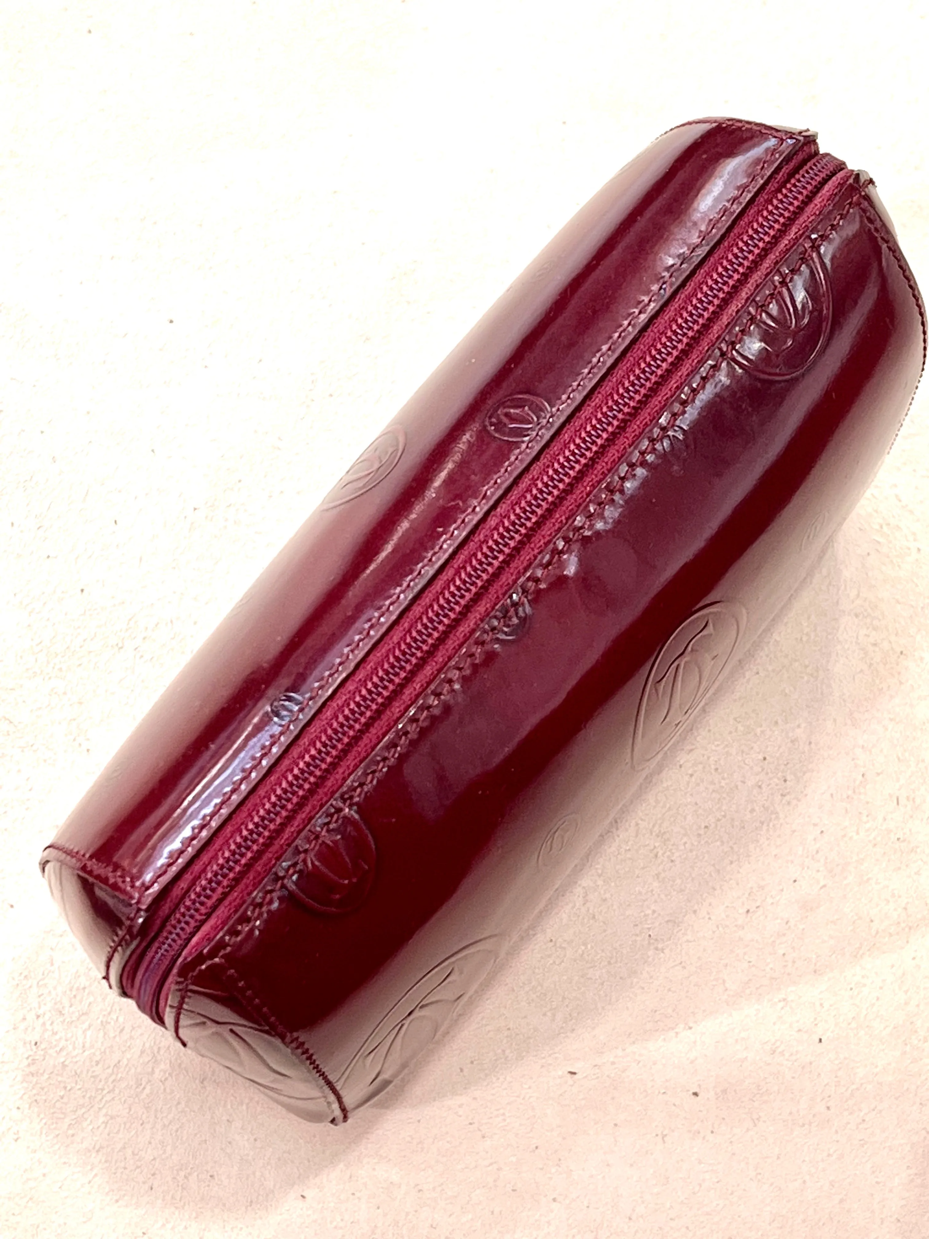 CARTIER HAPPY BIRTHDAY GLOSSY LEATHER CLUTCH BAG