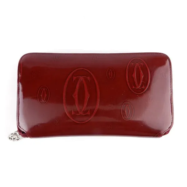 CARTIER HAPPY BIRTHDAY GLOSSY LEATHER CLUTCH BAG