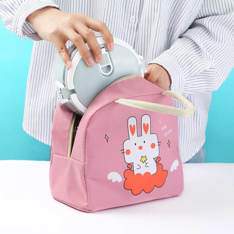 Cartoon Lunch Bag Insulation Bag Oxford Cloth Lunch Bag With Rice