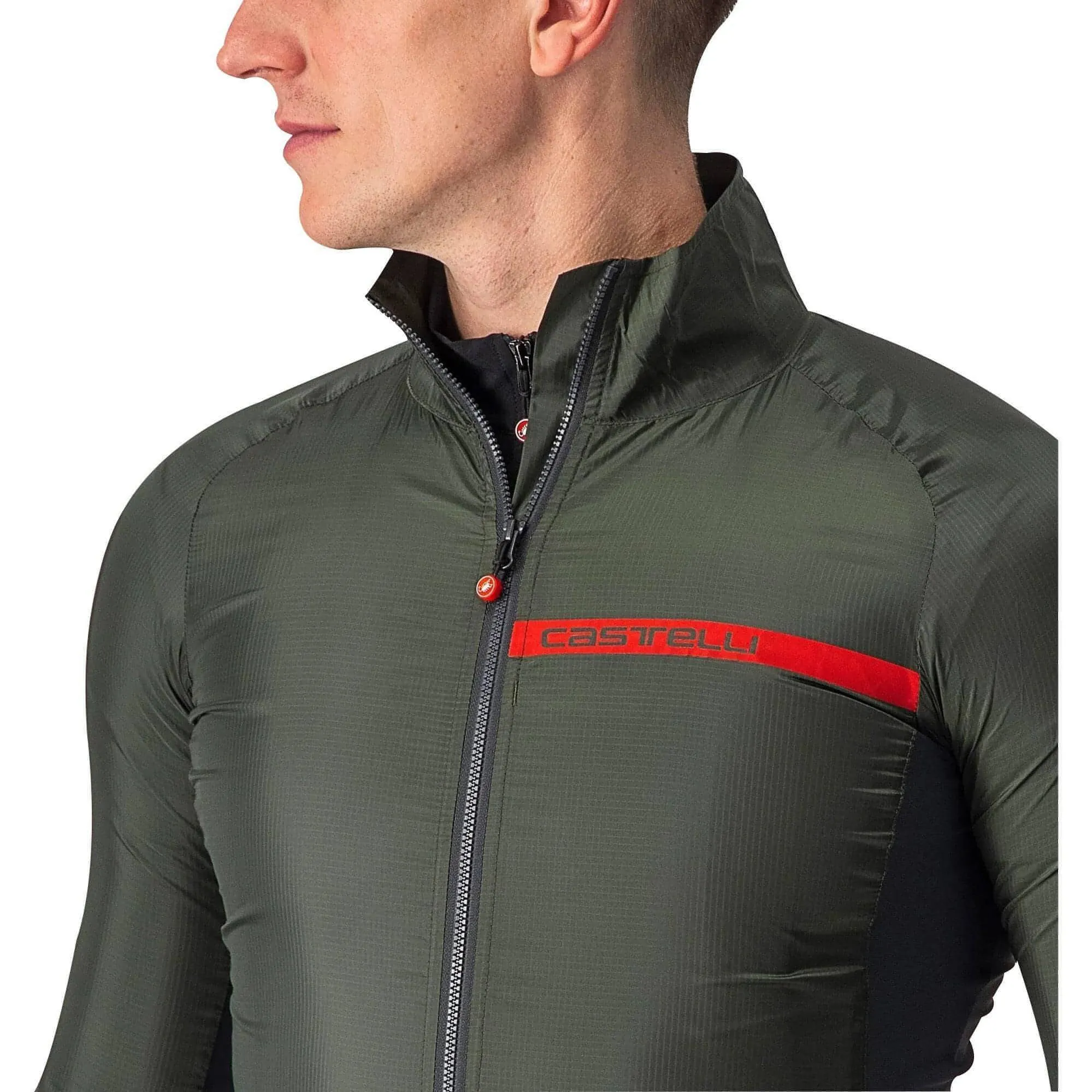 Castelli Squadra Stretch Mens Cycling Jacket - Green