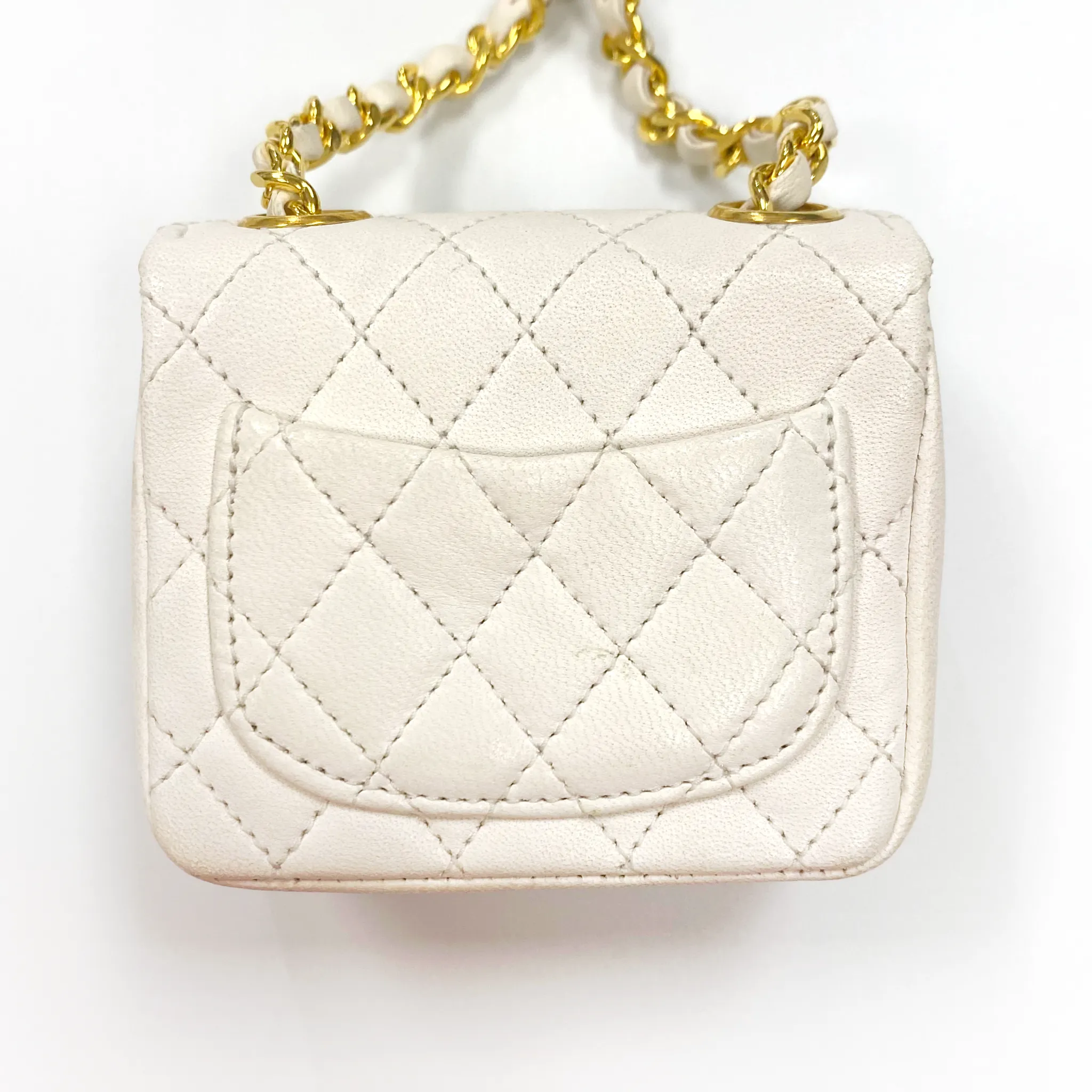 Chanel White Micro Belt Bag