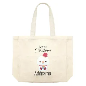 Christmas Cute Animal Series My 1st Christmas Snowman Shopping Bag