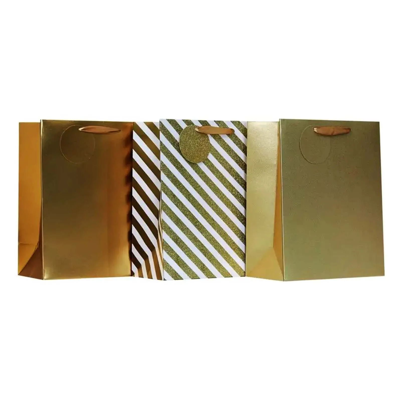 Christmas Gold Gift Bags 3 Pack