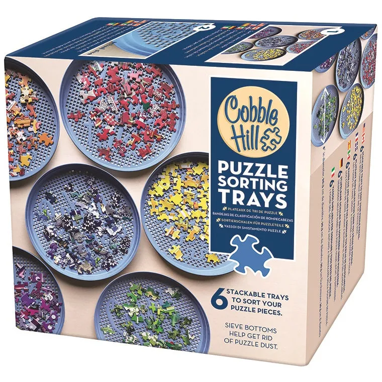 Cobble Hill 6-Piece Stackable Puzzle Sorting Trays