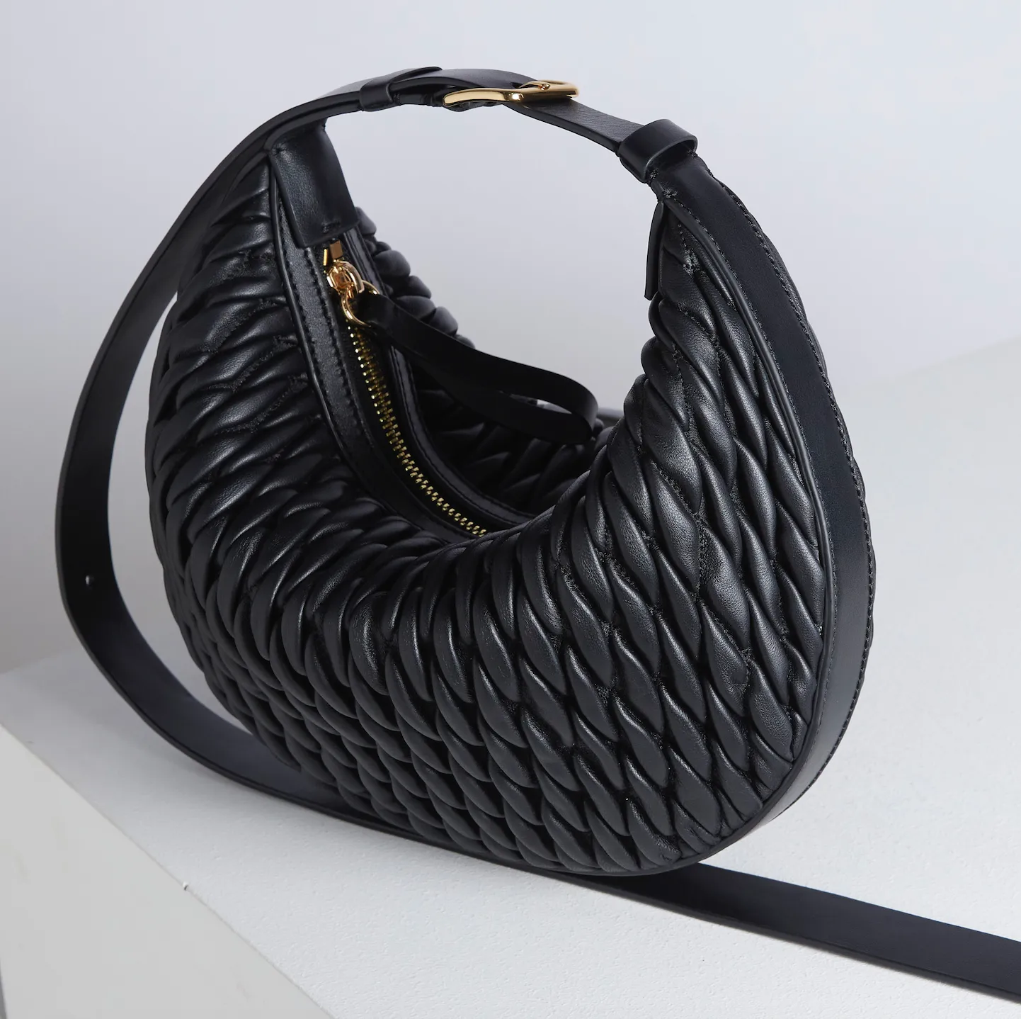 Cookie 28 Custard Apple Black Shoulder Bag