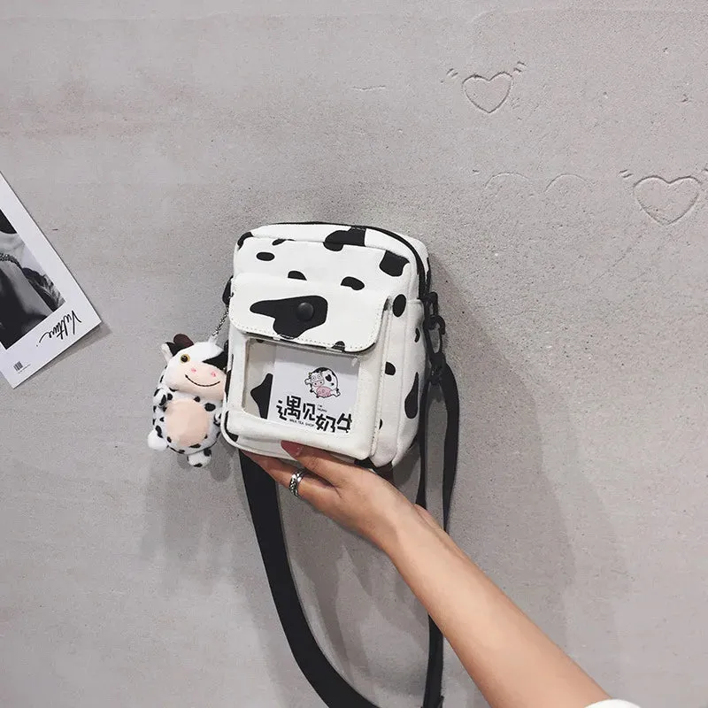 Cow Pattern Print Mini Shoulder Bag